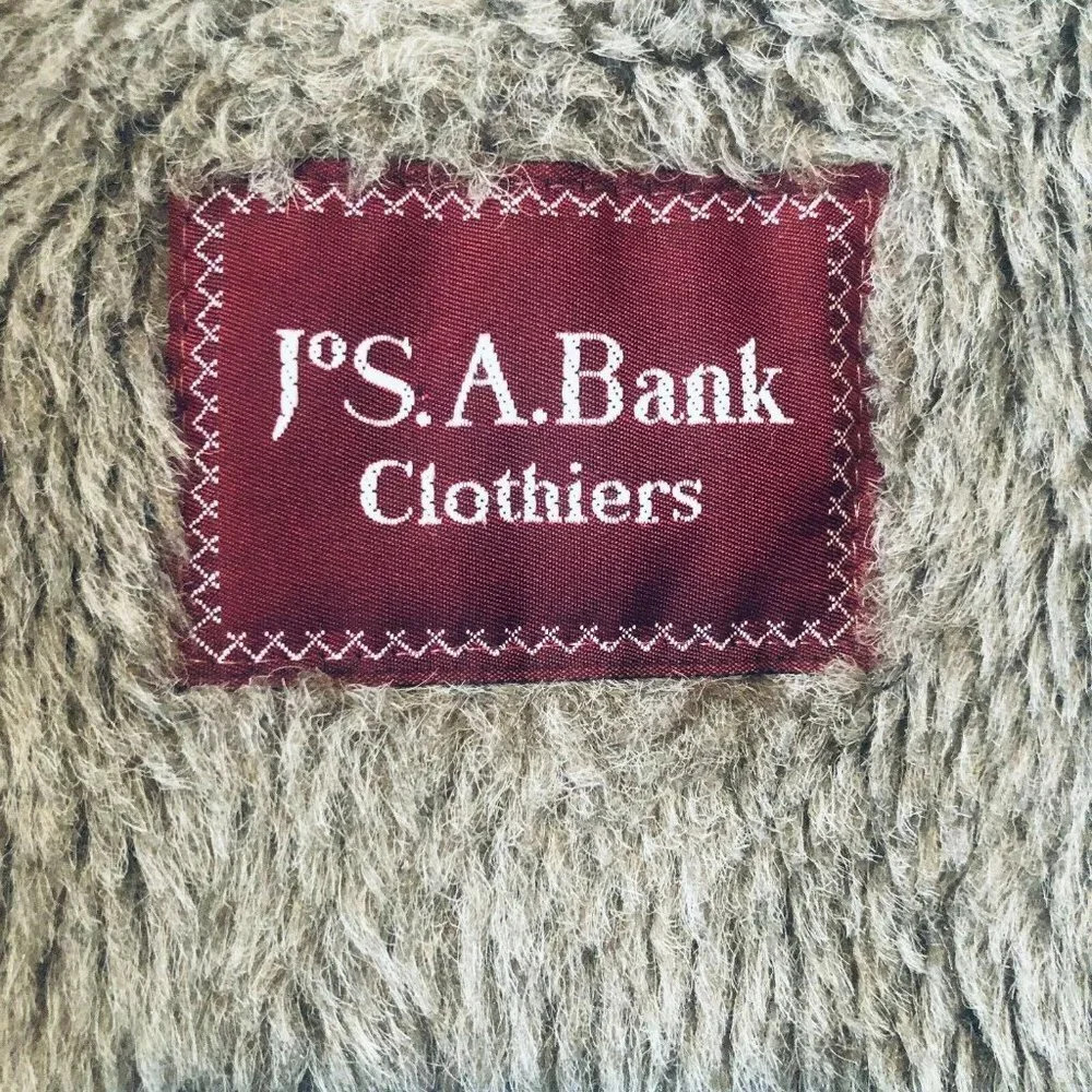 Jos. A. Bank Mens Beige Comfort Collared Full Sleeve Long Trench Coat Size 42R - Picture 5 of 12